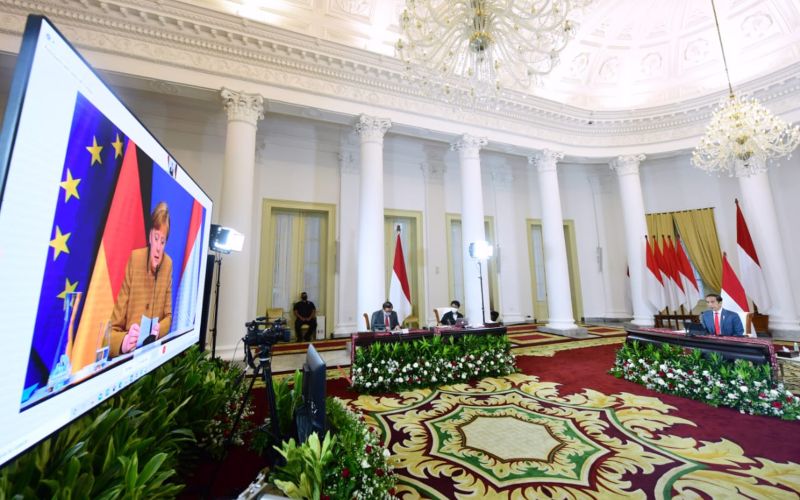 Di Hadapan Kanselir Jerman, Jokowi Tegaskan Sikap RI soal Konflik Myanmar
