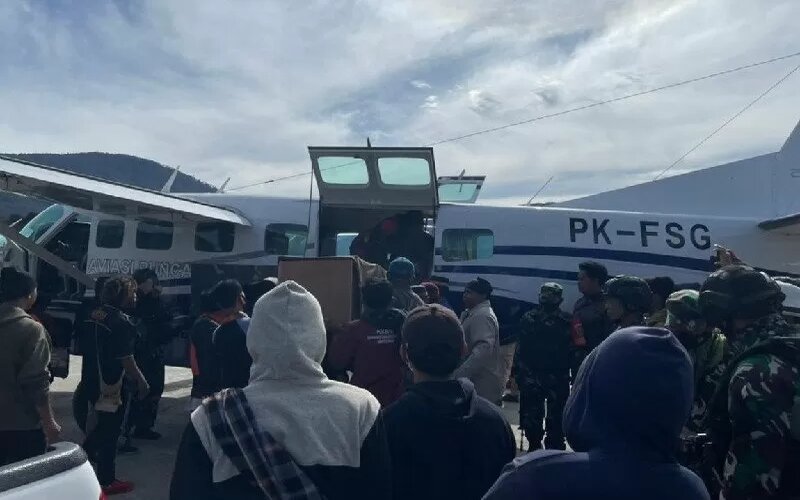  Jenazah Warga Korban Penembakan di Puncak, Papua, Diterbangkan ke Makassar