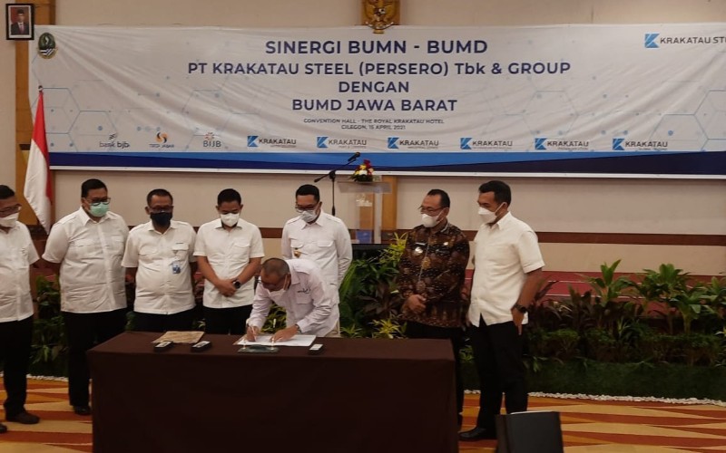  Ridwan Kamil Bawa 3 BUMD Jajaki Kerja Sama dengan Krakatau Steel