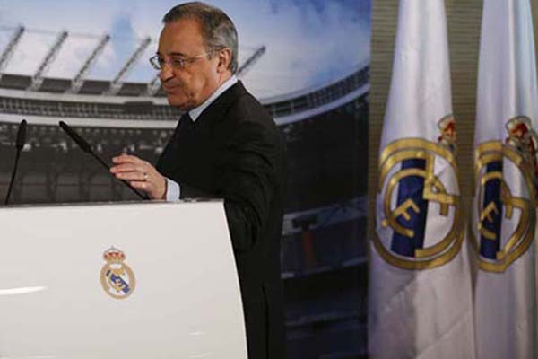 Presiden Real Madrid Florentino Perez, penggagas Liga Super Eropa./Reuters
