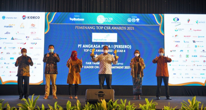  Angkasa Pura I Kembali Raih Dua Penghargaan Dalam Ajang Tops CSR Awards