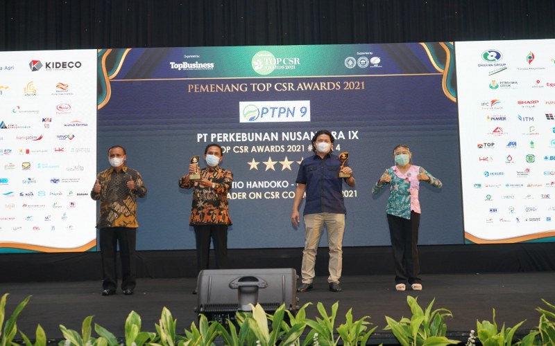  PTPN IX Raih 2 Penghargaan dalam Ajang Top CSR Award 2021
