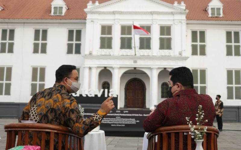  Di Hadapan Erick, Anies Usul Ubah Nama Kota Tua-Sunda Kelapa Jadi Batavia