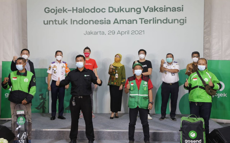  Gandeng Halodoc dan Pemprov DKI, Gojek Gelar Vaksinasi Masal Mitra Driver