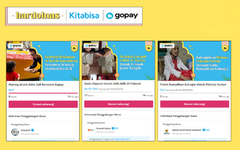  Hardolnas, Pakai Gopay Bisa Sedekah Online dan Berlipat Ganda
