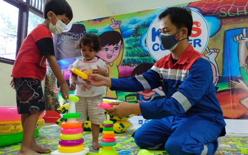  Pertamina Bangun Fasilitas Psikososial untuk Anak Terdampak Ledakan Kilang Balongan