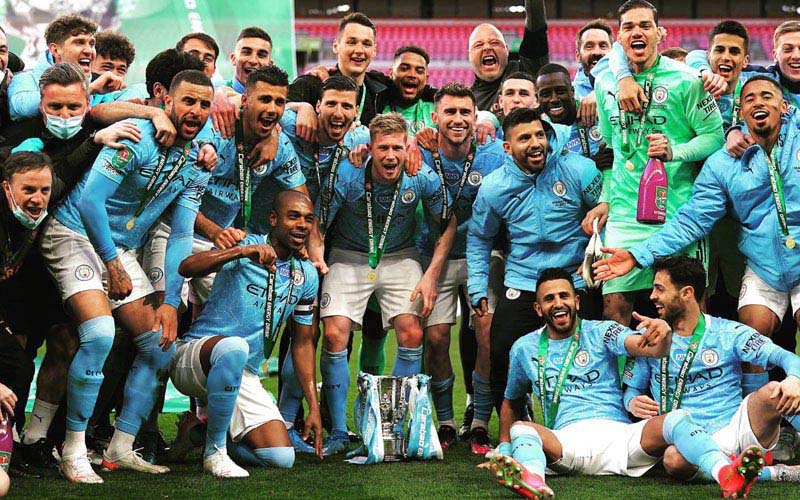 Manchester City juara Piala Liga Inggris (EFL Cup/Carabao Cup) 2020-2021./Twitter@ManCity