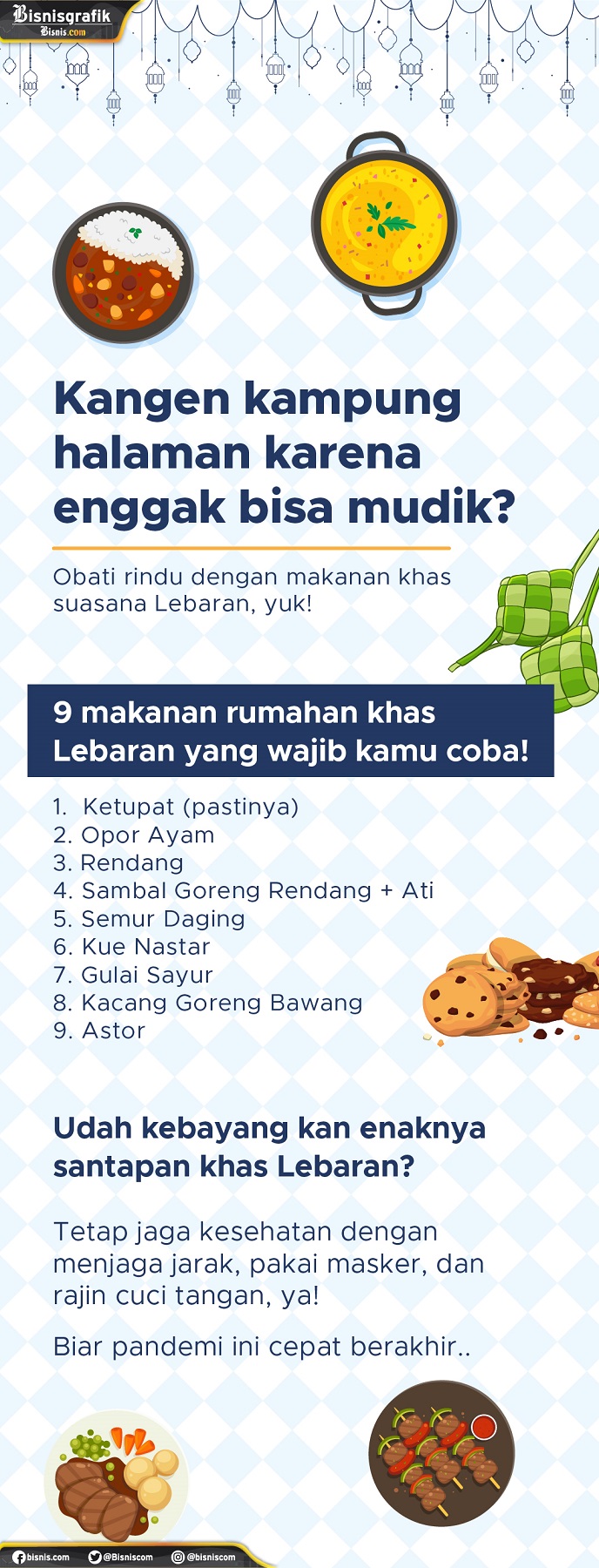  Kangen Kampung Halaman Karena Engga Bisa Mudik? Obati Rindu dengan Makanan Khas Suasana Lebaran, Yuk!