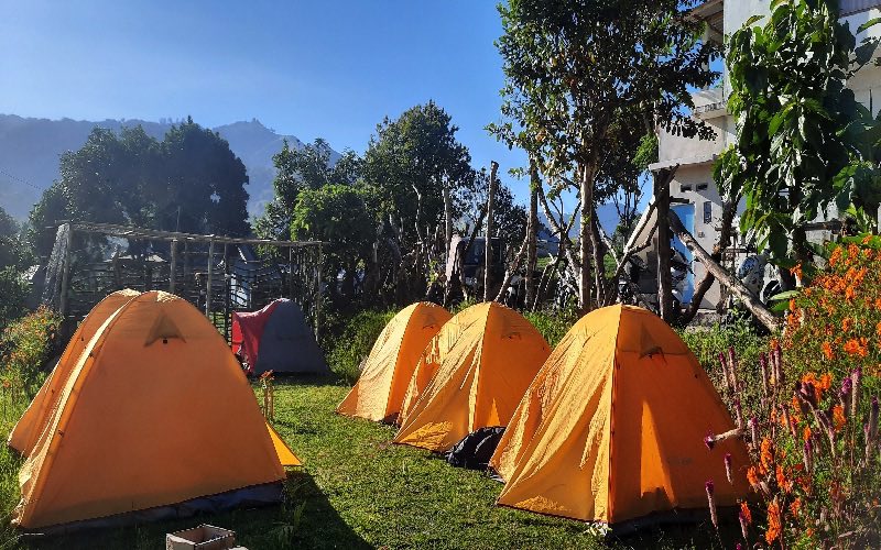  Bisnis Camping Ground Mulai Semarak di Kaki Gunung Rinjani