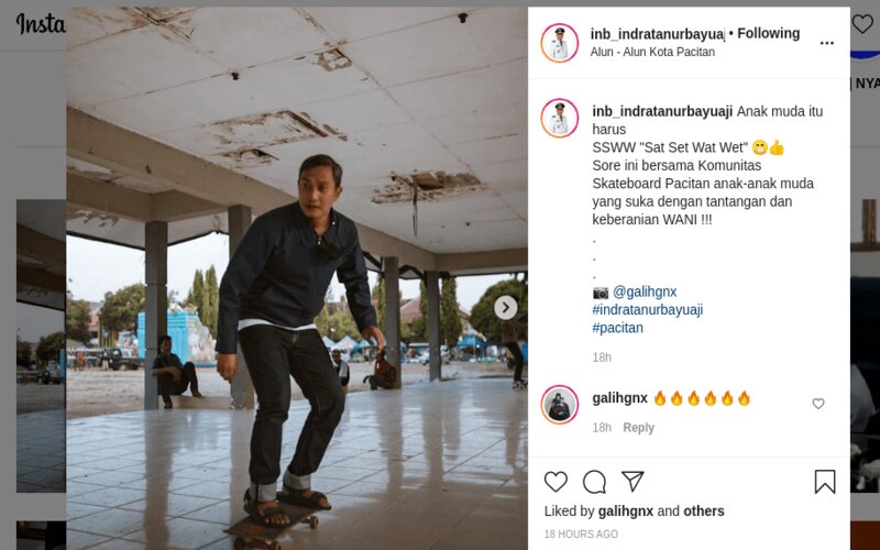  Keponakan SBY, Bupati Pacitan Main Skateboard, Ajak Anak Muda Sat Set Wat Wet