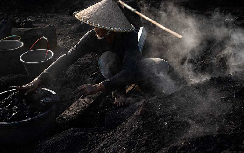  Pembuatan Arang Kayu Secara Tradisional di Karawang