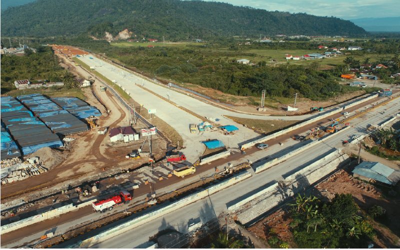 Konstruksi Sebagian Ruas Tol Trans-Sumatra Belum Capai 50 Persen