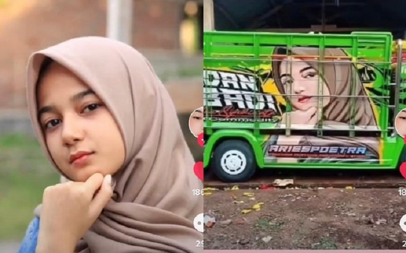  Viral! Gadis Cantik Aceh Kerap Jadi Meme di Bak Truk