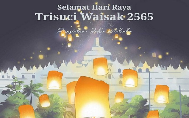  Hari Raya Waisak, Jokowi: Akan Ada Cahaya Terang setelah Kegelapan