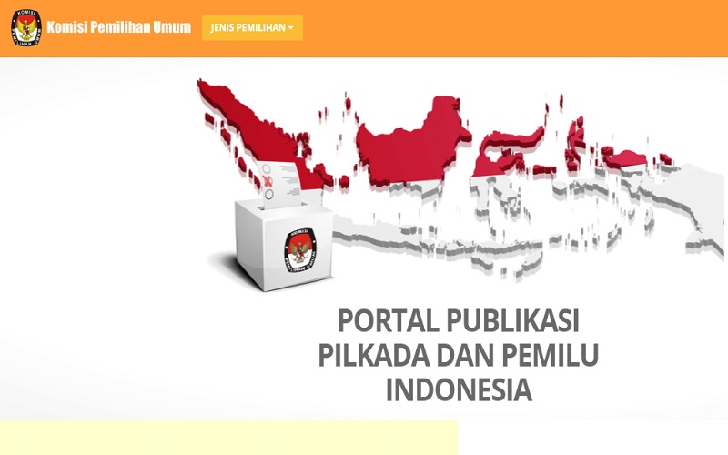 Akses situs KPU RI untuk mengecek penghitungan suara atau real count Pilkada Serentak 2020 di 270 wilayah di Indonesia / Sumber: KPU RI