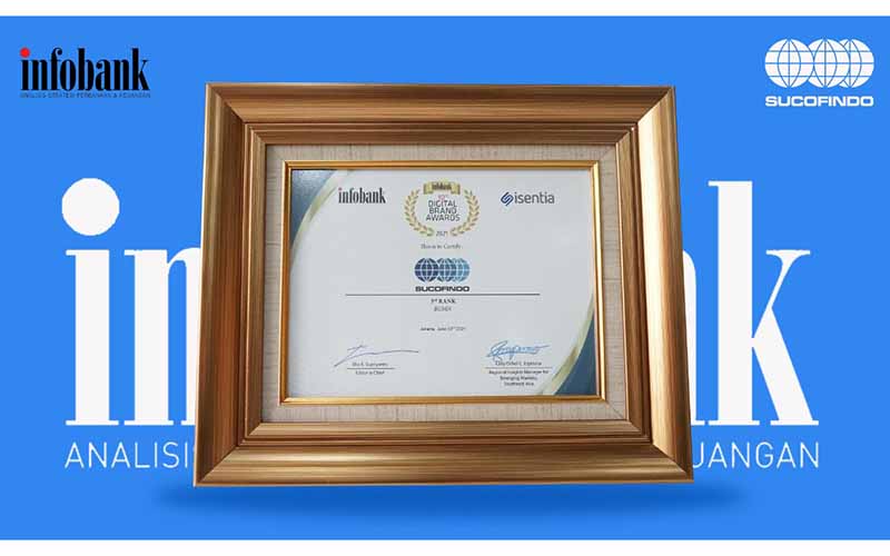 Sucofindo Raih Penghargaan Infobank 10th Digital Brand Awards 2021