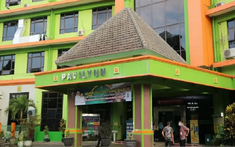 Paviliun Graha Puspa Husada Rumah Sakit Umum Daerah (RSDU) dr Saiful Anwar Malang, yang dipergunakan sebagai pusat penanganan dan perawatan pasien positif Covid-19./Antararnrn