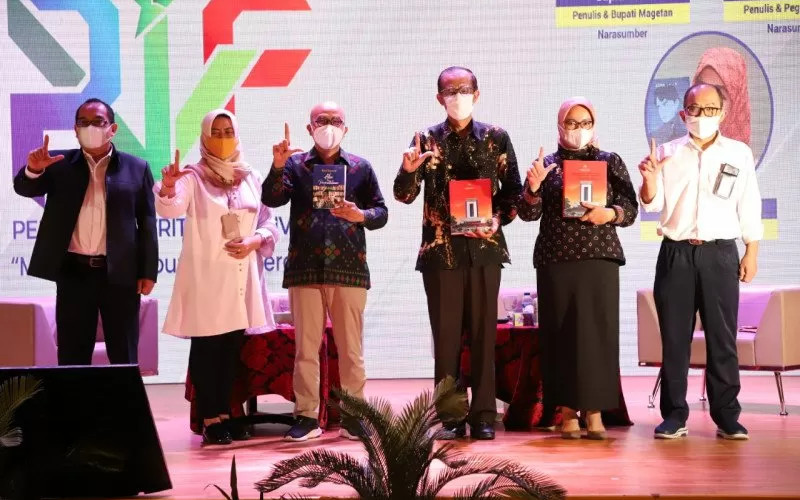 Acara Festival Penulis yang diselenggarakan di Jakarta, Selasa (15/6/2021). /ANTARA-Humas Perpusnas