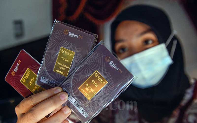  Harga Emas Batangan 24 Karat Antam Turun