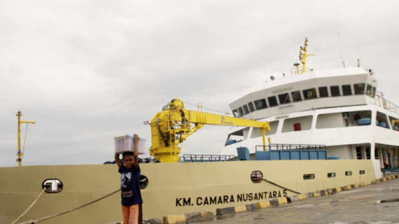 Kapal Ternak KM Cemara Nusantara 5 berlabuh di pelabuhan Tenau Kupang, NTT, Senin, 6 Agustus 2018./Antara-Kornelis Kaha
