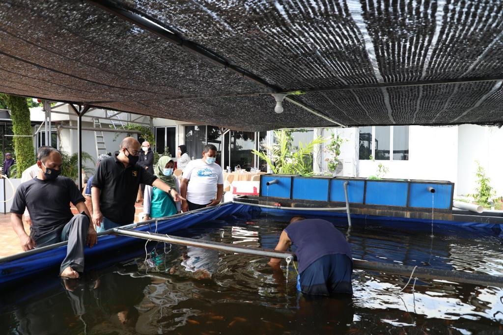  Jaga Ekosistem Waduk, Wakil Kepala BP Batam Tebar Benih Ikan di Waduk Sei Ladi