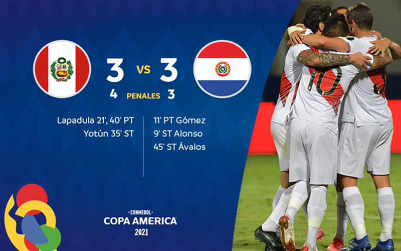Peru ke semifinal Copa America setelah menang adu penalti vs Paraguay./Twitter@Copa America