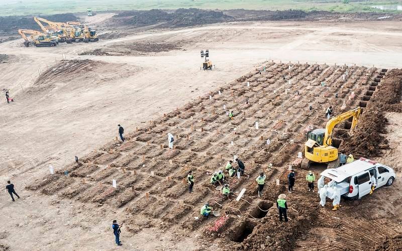  Tembus 10.000 Kasus, Pemakaman Covid-19 Jakarta Naik 10 Kali Lipat