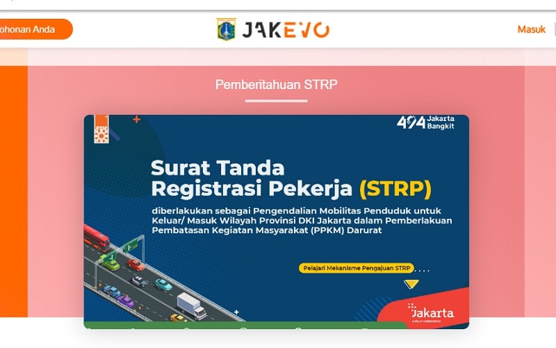  Simak! Syarat dan Cara Pembuatan STRP untuk Keluar Masuk DKI Jakarta