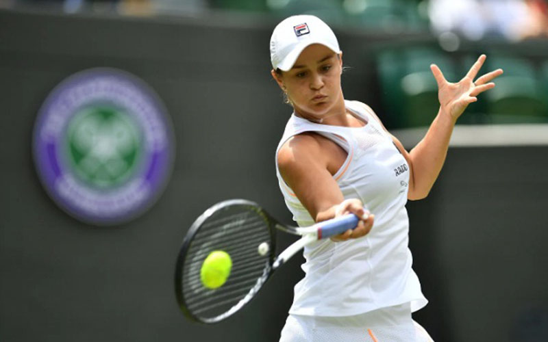 Petenis Australia Ashleigh Barty ketika tampil di Wimbledon./WTA Tennis