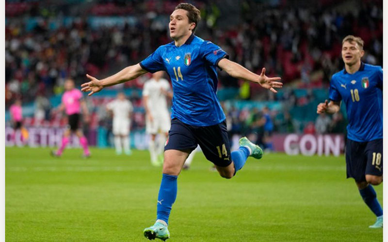  Jebol Gawang Spanyol, Pemain Italia Federico Chiesa Star of the Match