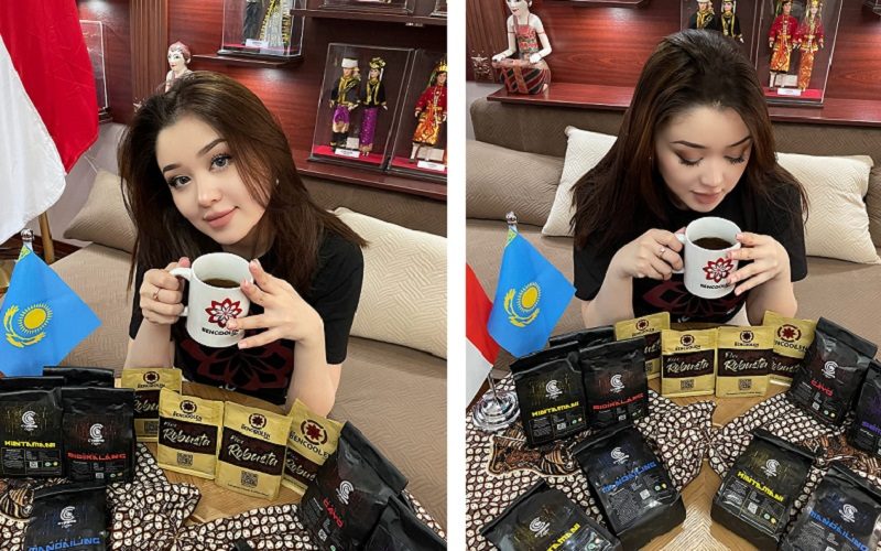  Gandeng Influencer Cantik Dayana, Bencoolen Coffee Buka Cabang di Kazakhstan