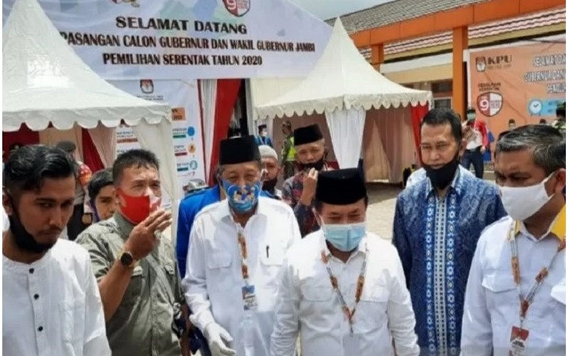 Pasangan cagub/cawagub Jambi nomor urut 3 Al Haris-Abdullah Sani./Antararnrn