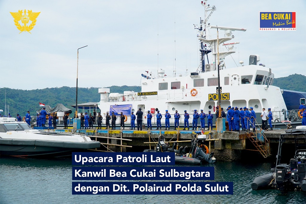  Awasi Perairan Sulawesi Utara, Bea Cukai dan Polairud Adakan Patroli Laut Bersama