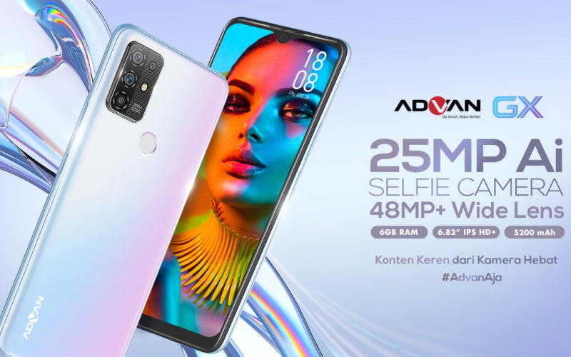  Advan GX: Hape Terjangkau dengan Fitur 25MP AI Selfie Camera, 48MP+ Wide Lens