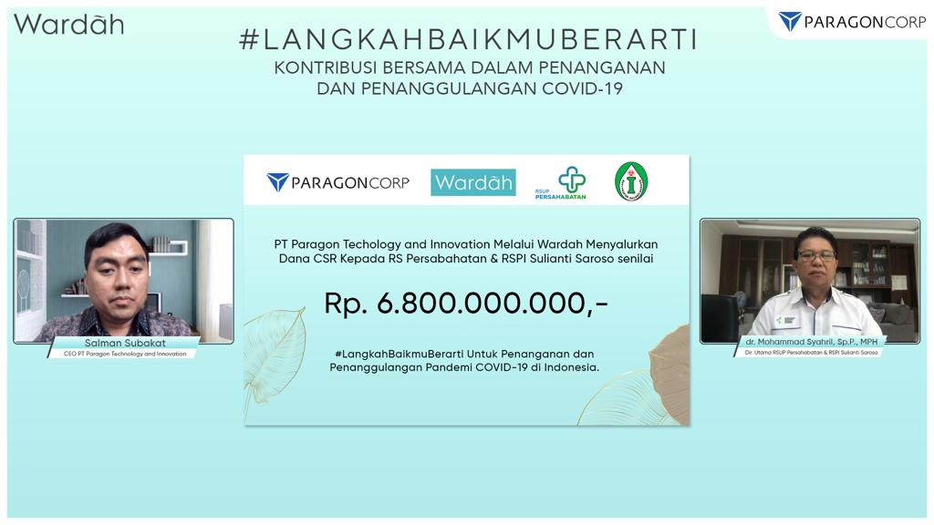  Wardah Donasi Rp6,8 Miliar untuk Penanganan dan Penanggulangan Covid-19 di Indonesia