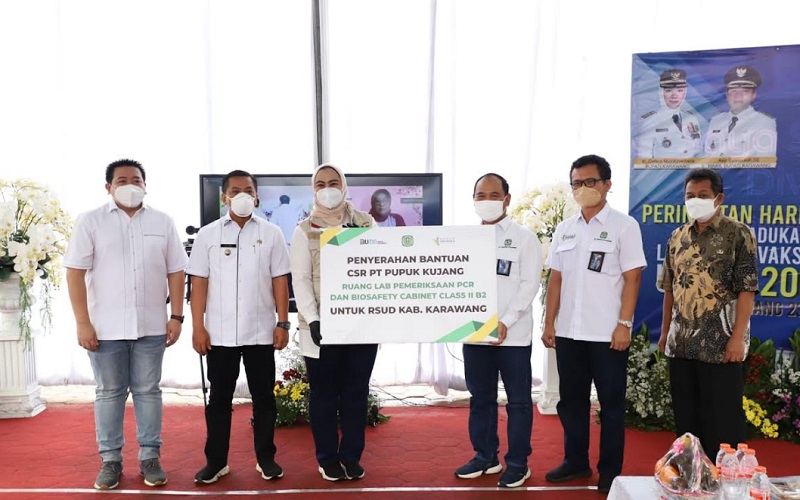  Penanganan Covid, RSUD Karawang Dapat Bantuan Laboratorium dari Pupuk Kujang