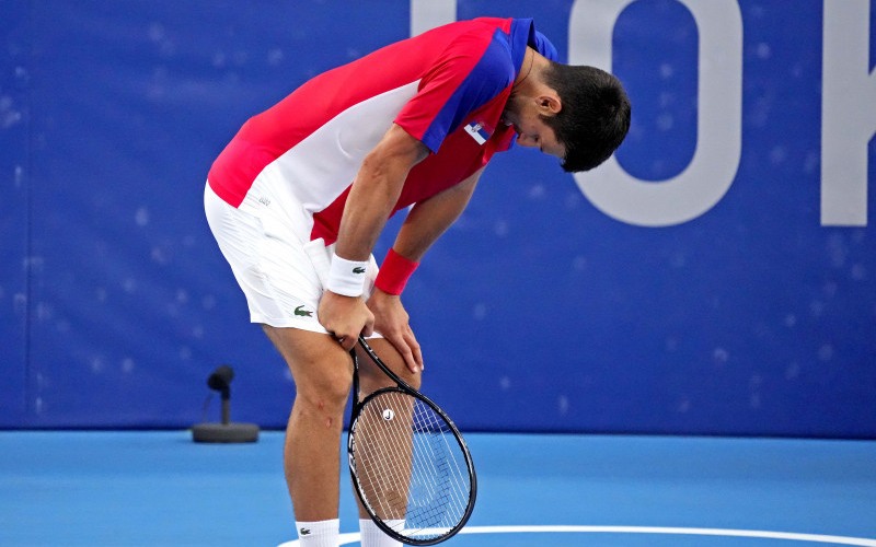  Dua Kali Lempar Raket, Djokovic Gagal Raih Medali Perunggu Olimpiade 