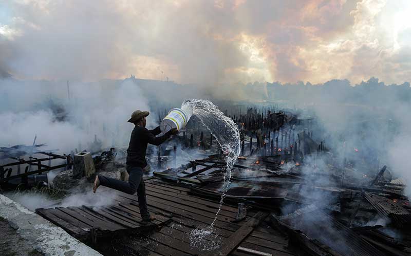  Puluhan Rumah di Palangkaraya HangusTerbakar