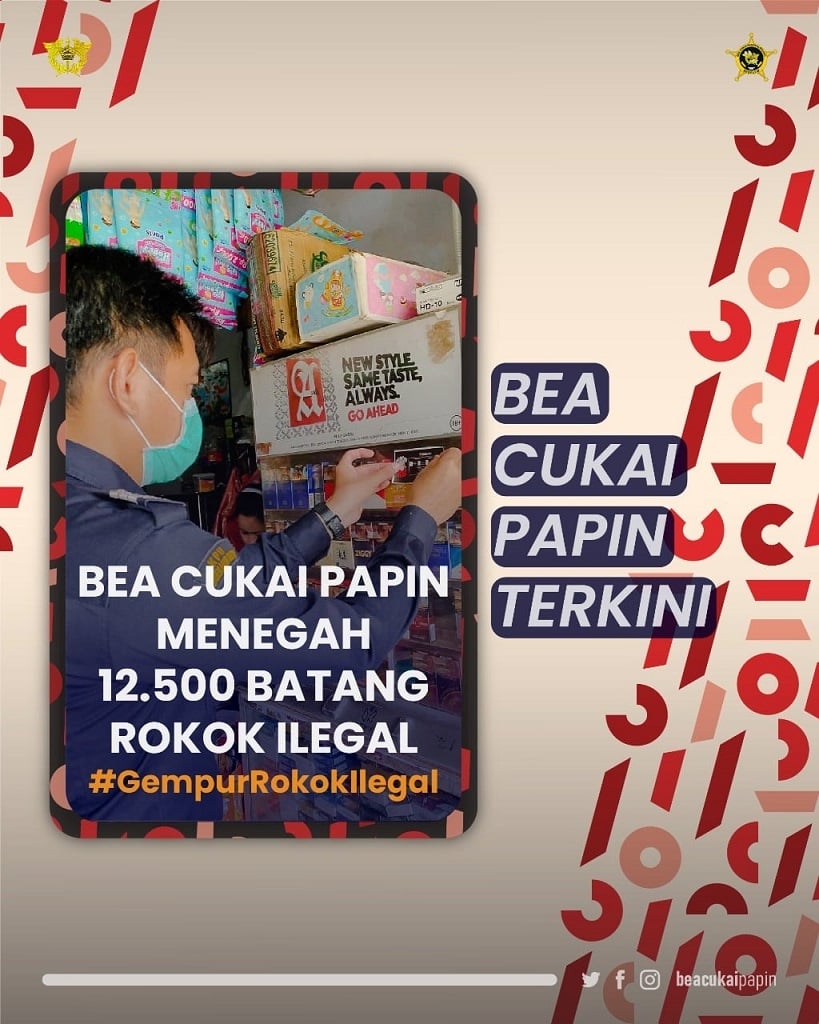  Gempur Rokok Ilegal di Pangkal Pinang, Bea Cukai Amankan 12.500 Batang Rokok Ilegal