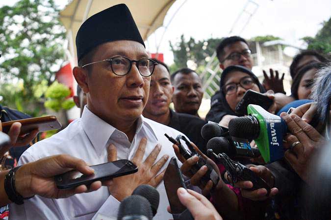 Lukman Hakim Saifuddin di kantor KPK, Jakarta, Rabu (8/5/2019)./ANTARA-Sigid Kurniawan