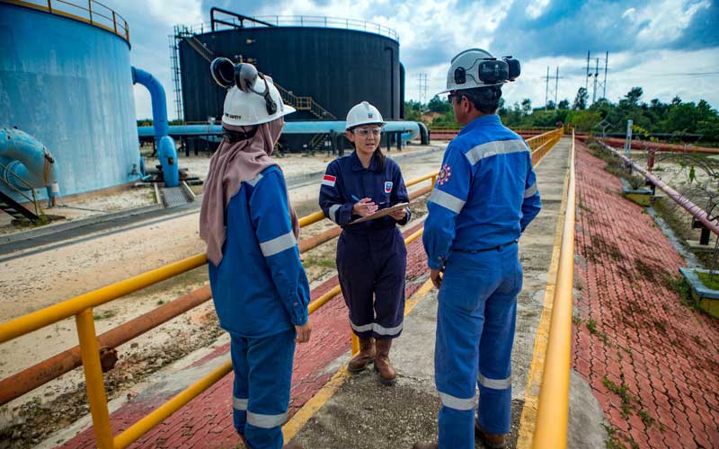 Fasilitas produksi Blok Rokan yang dikelola PT Chevron Pacific Indonesia, Minas, Riau. Dok: SKK Migas