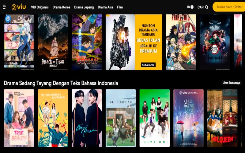  Layanan Streaming Video: RI dan Thailand Jadi Pasar Terbesar Viu pada Semester I/2021