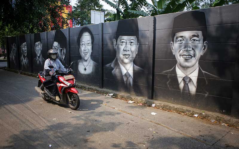  Sambut HUT ke-76 RI, Mural Wajah Presiden Menghiasi Jalanan di Tangerang