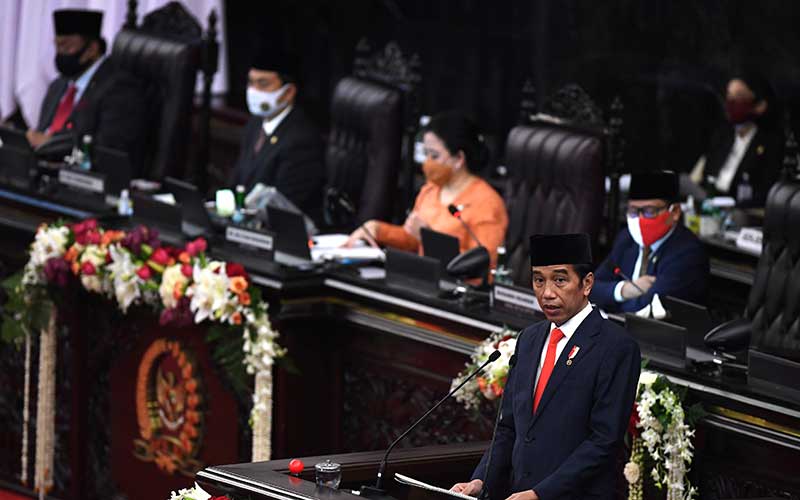  Jokowi Sampaikan Nota Keuangan Ekonomi 2022, Begini Proyeksi IHSG Pekan Depan
