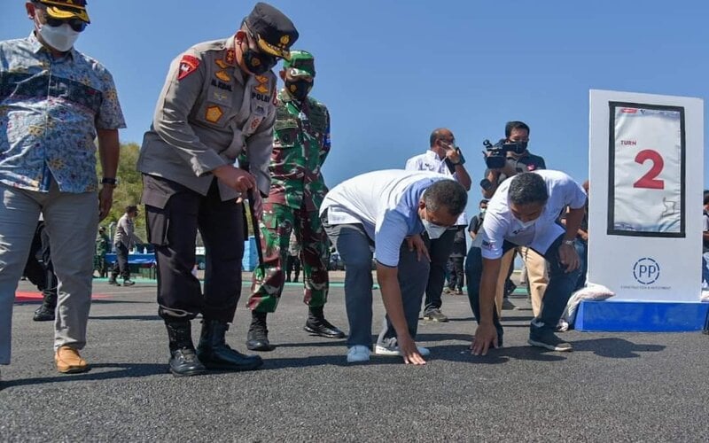  Pengaspalan Lintasan Sirkuit Mandalika Rampung, Dorna Evaluasi Positif