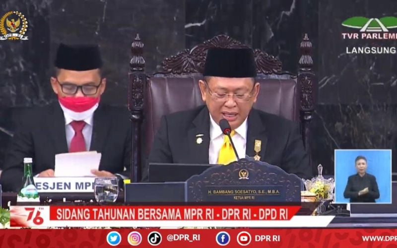  Buka Sidang Tahunan MPR 2021, Bamsoet Singgung Vaksinasi Ideologi