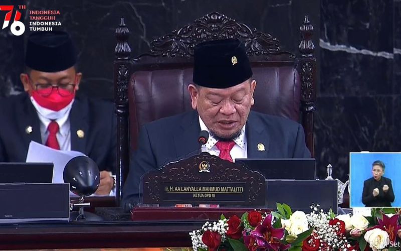  Ini Pidato Lengkap Ketua DPD RI La Nyalla di Sidang Tahunan