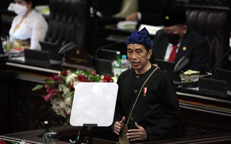  Jokowi Singgung UU Ciptaker dan Omnibus Law dalam Sidang Tahunan MPR RI 2021