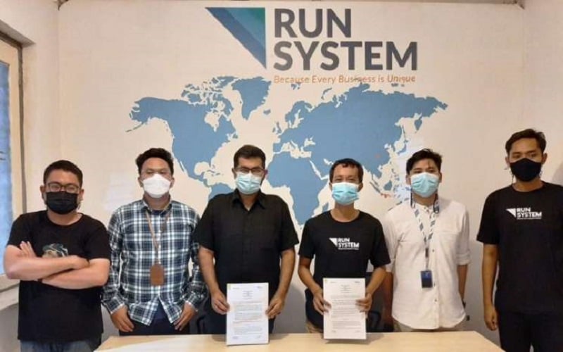 Tim MileApp disambut oleh RUN System saat mengunjungi kantor RUN System sejak Kamis, 27 Mei 2021 untuk melakukan study visit dan diskusi terkait kerjasama/Dok. RUN System.