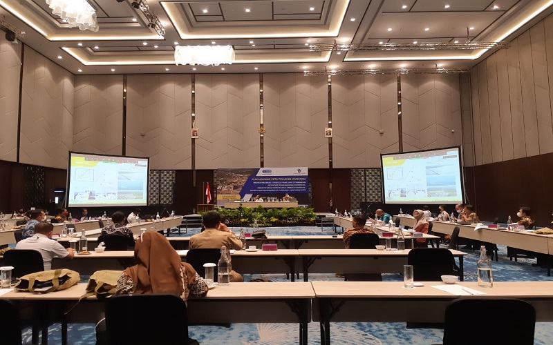Suasana Rapat Koordinasi Daerah Penyusunan Peta Peluang Investasi Proyek Prioritas Strategis yang Siap Ditawarkan Proyek Pengembangan KEK Maloy Batuta Trans Kalimantan di Samarinda, (23/8/2021)./Bisnis-Muhammad Mutawallie Sya'rawie